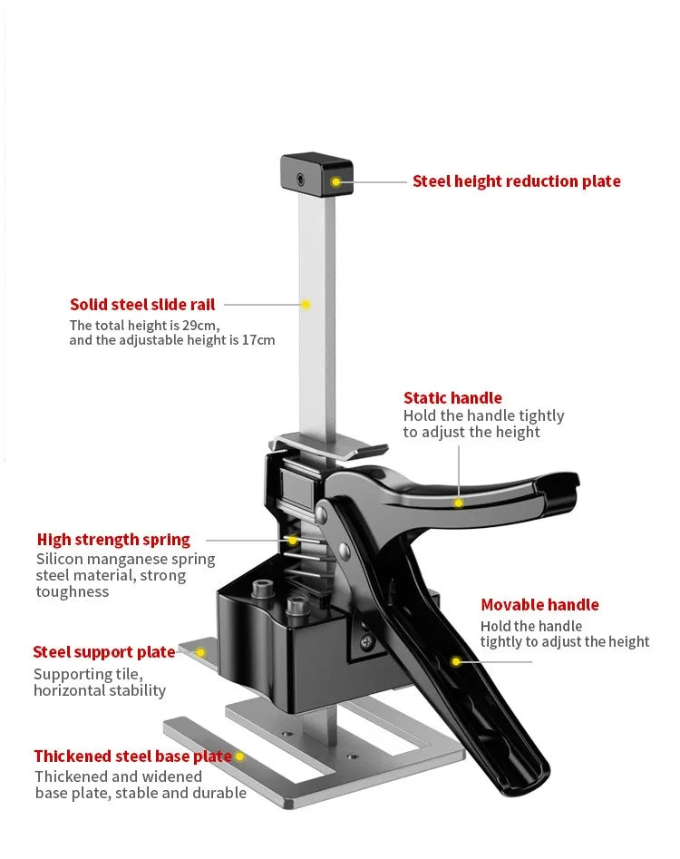 Hand Lifting Tool Labor-Saving Arm Jack Door Panel Drywall Lifting Cabinet Board Lifter Tile Height Adjuster Elevator Tool