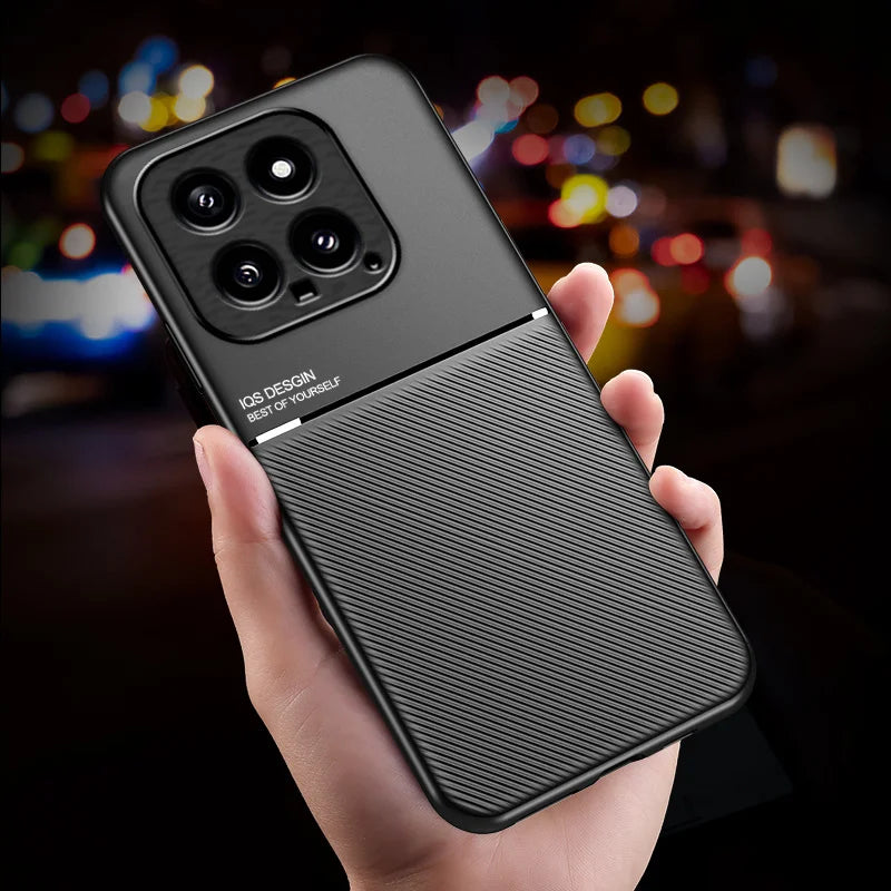 Rugged Non-Slip Case for Xiaomi 15T 14T 14 Ultra 13T Pro 13 Lite 12 12T 11T Cover With Car Magnetic Holder Coque Fundas Capa