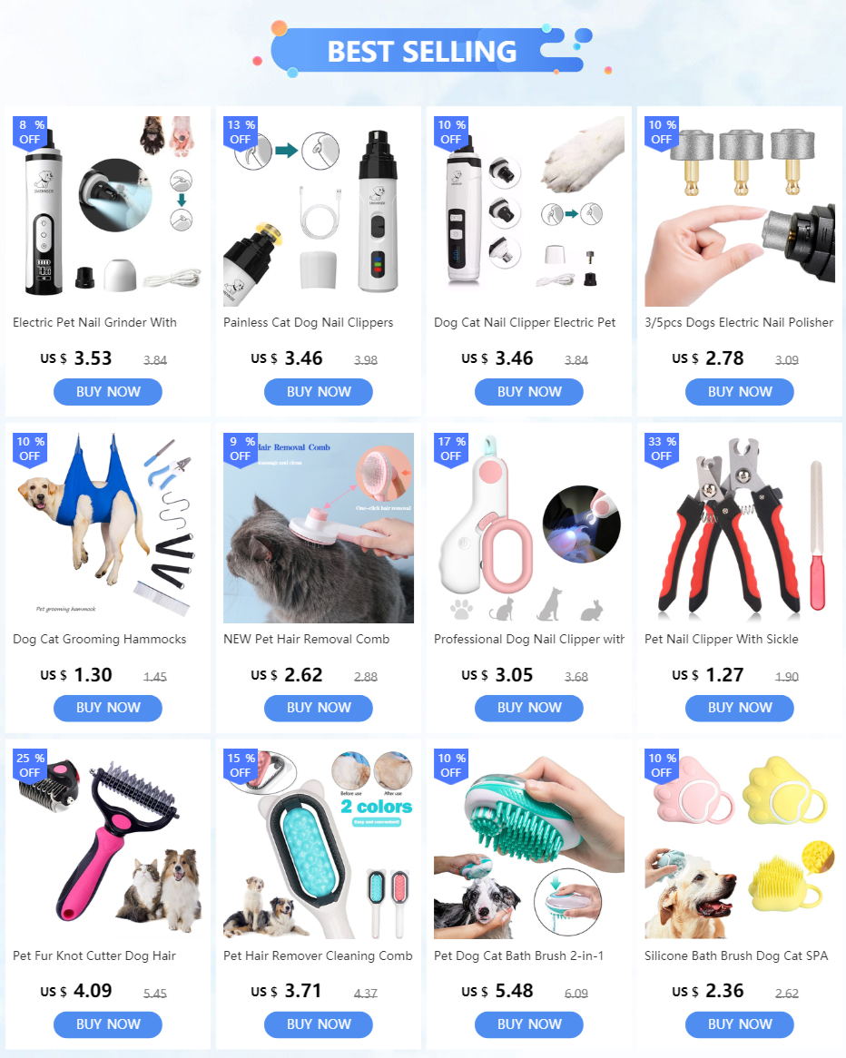 Electric Pet Nail Grinder With LED Light Cat Dogs Nail Clippers USB Rechargeable Paws Nail Cutter Pet Grooming Trimmer Supplies