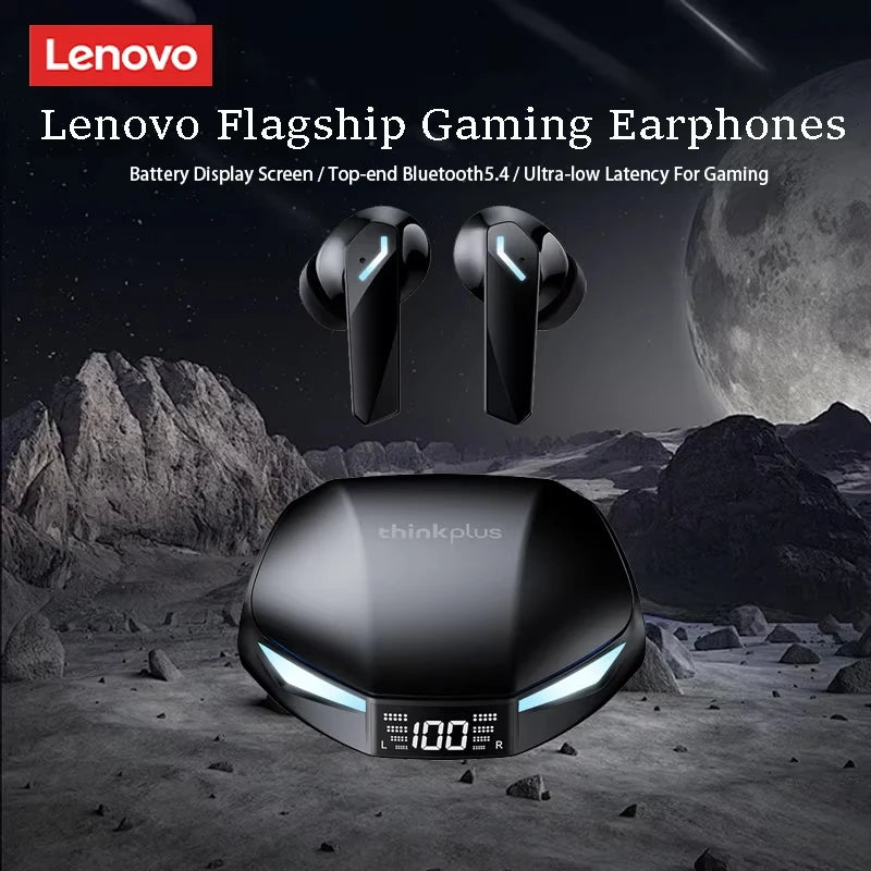 Original Lenovo XT53 Wireless Upgrade BT 5.4 Earphones LED Digital Display Waterproof Headphones Low Latency Gaming Earbuds