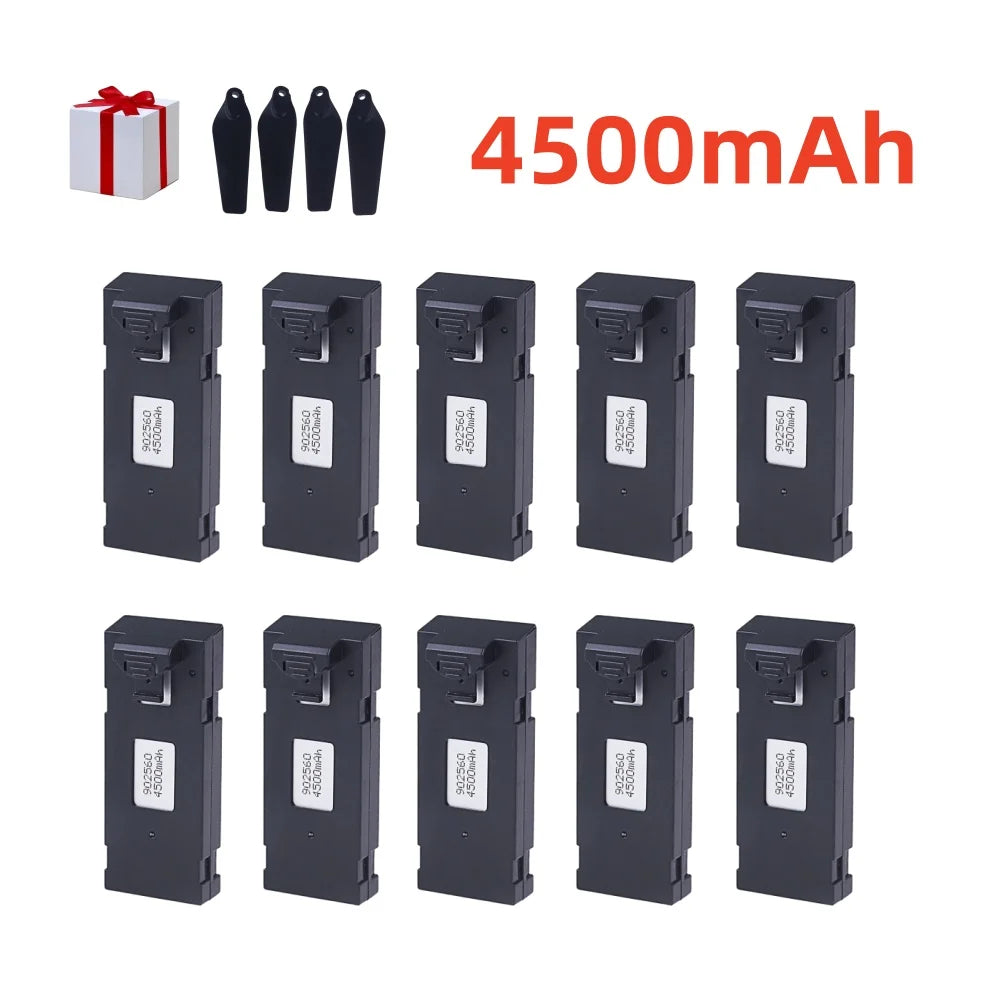 3.7V 4500Mah RC Drone Battery Accessory For E88 E88PRO Ls-E525 E525 PRO Mini Uav Drone Battery Special Rc Part 1/2/3/5/10Pcs
