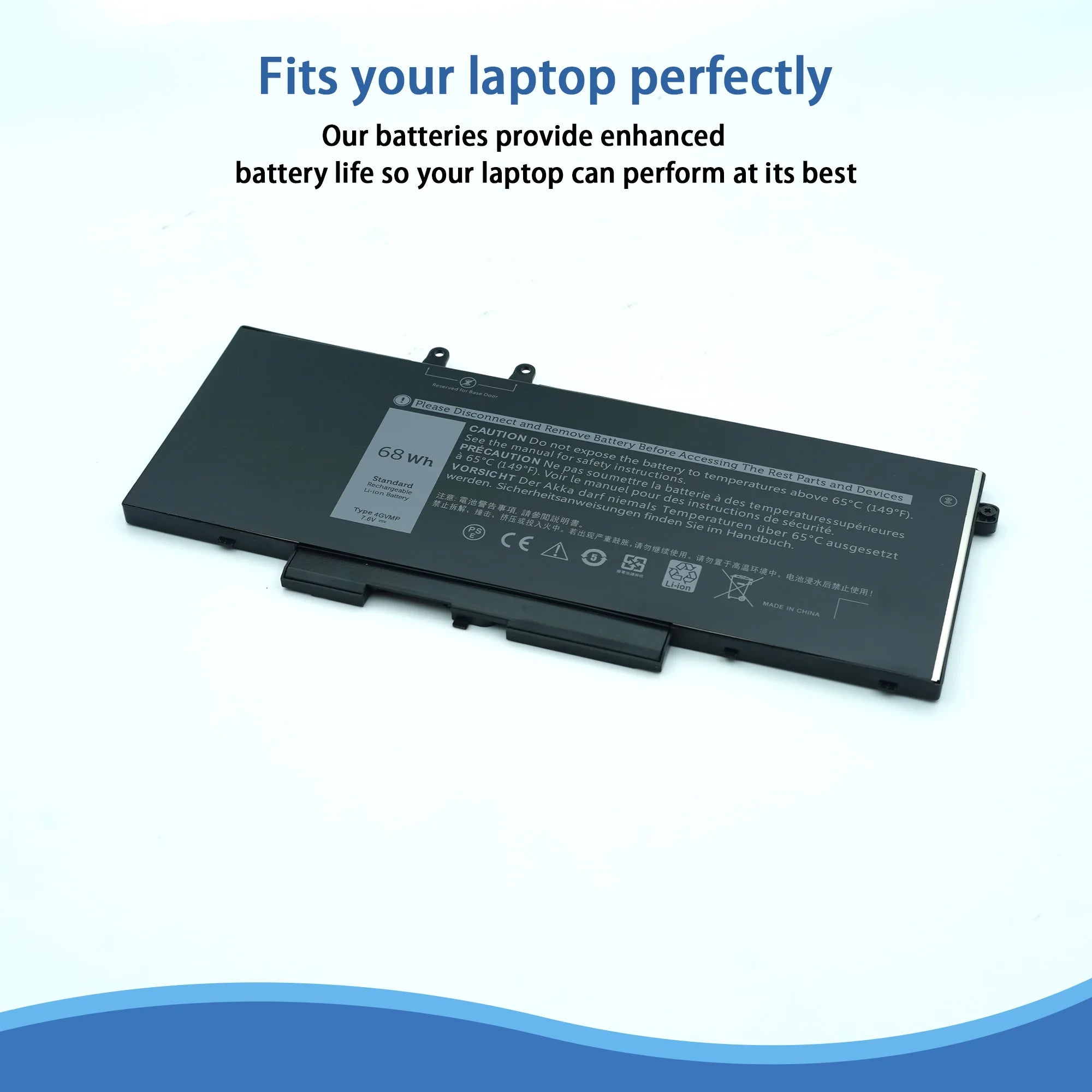 4GVMP 68Wh Laptop Battery for Dell Latitude 5400 5401 5410 5411, 5500 55015510 5511 Precision 3540 3550