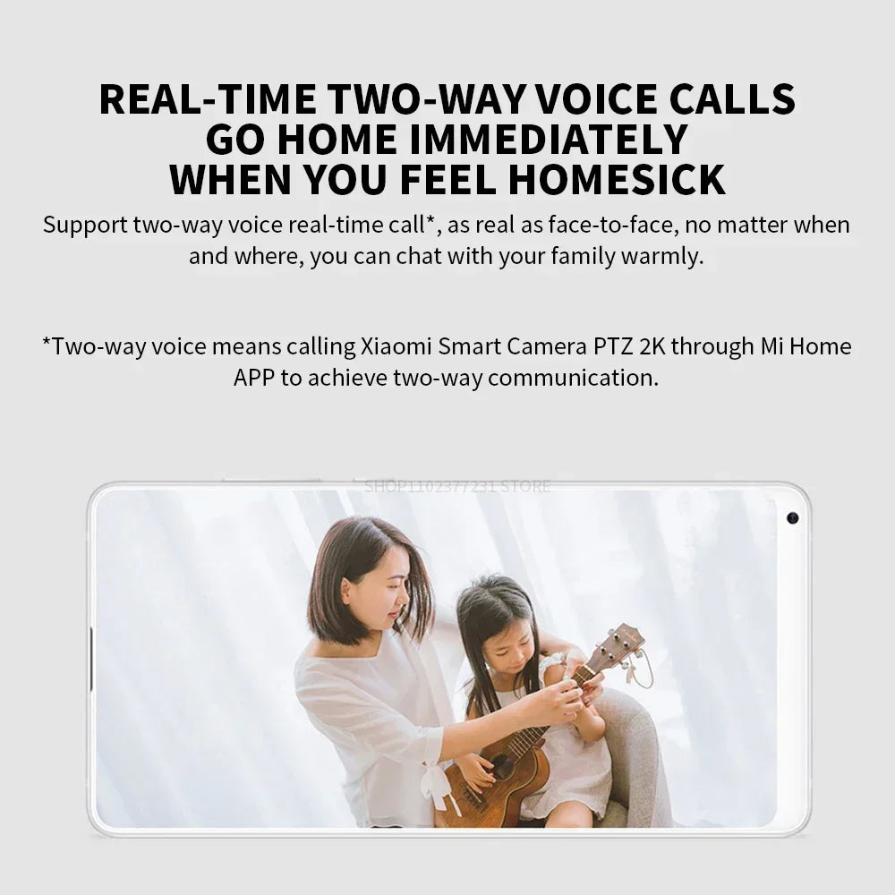 Xiaomi Smart Home 360° Security Camera Mi PTZ 2K Webcam 1296P 3 Megapixel AI Human Detection Night Vision Webcam Work With App