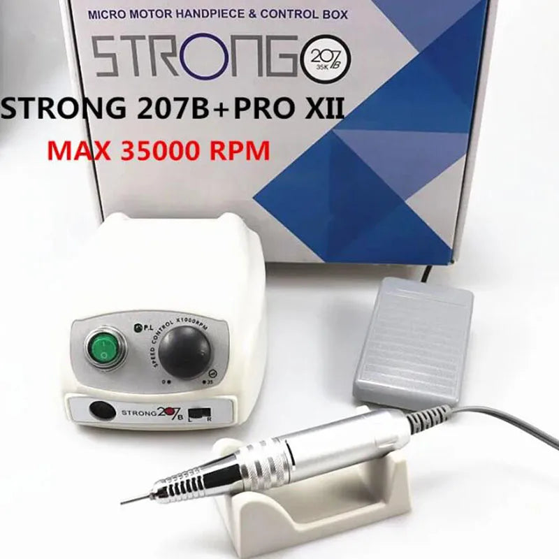 NEW 50000RPM Electric Nail Drill Strong 210 207B 65W Manicure Machine Pedicure Kit Nails Art Tool Handpiece Nail File Equipment