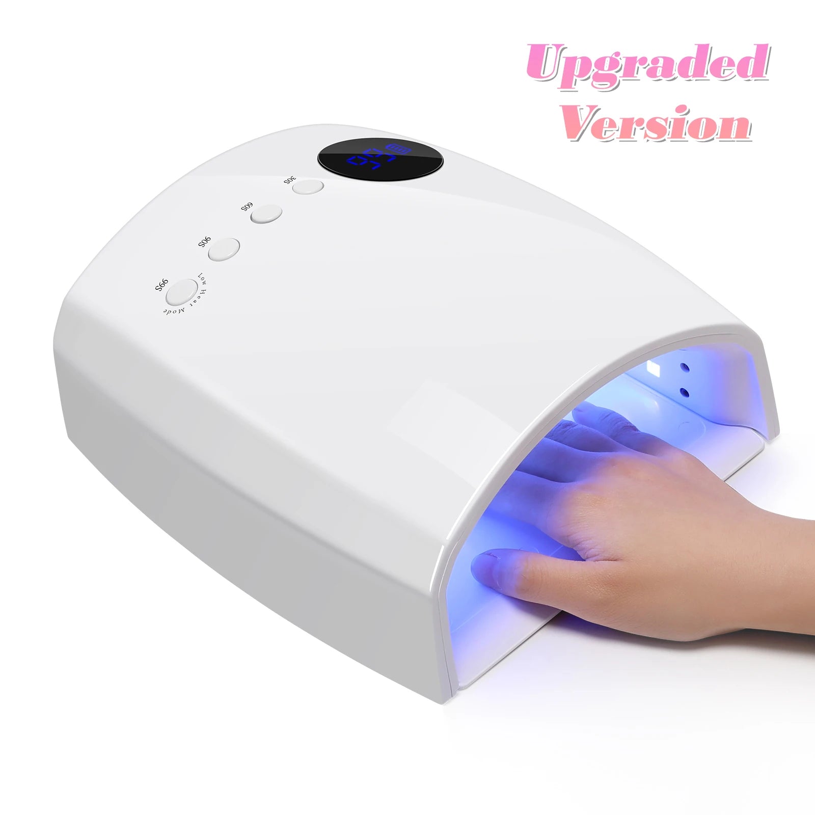 Rechargeable UV LED Nail Lamp 66W Lamp for Manicure with LCD Screen 4 Timer Settings Nail Art Manicure Tools for Home and Salon
