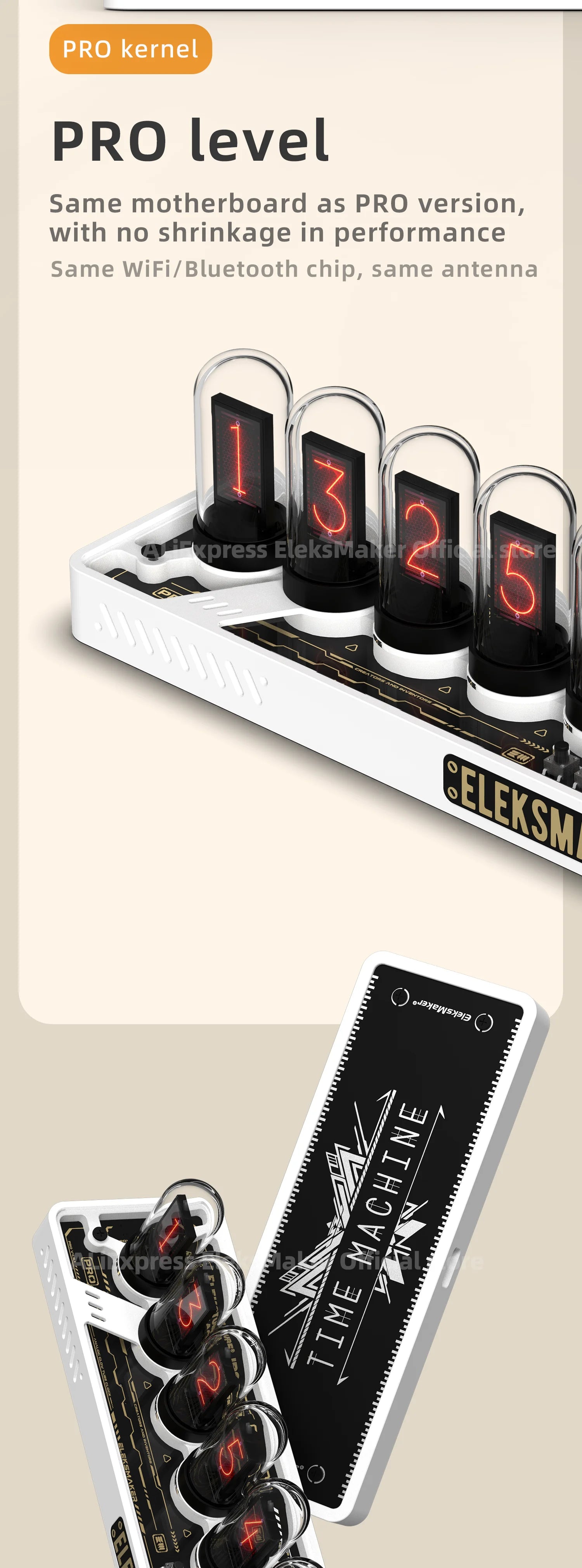 EleksMaker EleksTube IPS PR1 PR2  6-Bit IPS Retro Glows Analog Nixie Tube elekstube clock