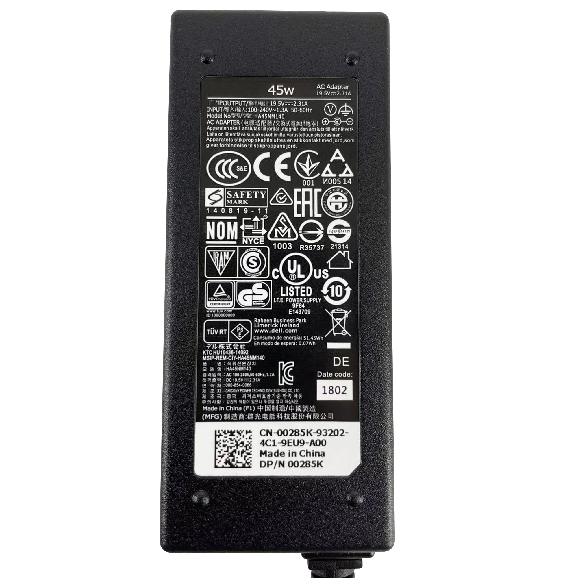 19.5V 2.31A 45W Laptop Ac Power Adapter Charger For Dell Xps 12 13 13R 13Z 14 13-L321X 13-6928Slv 13-4040Slv Factory Direct
