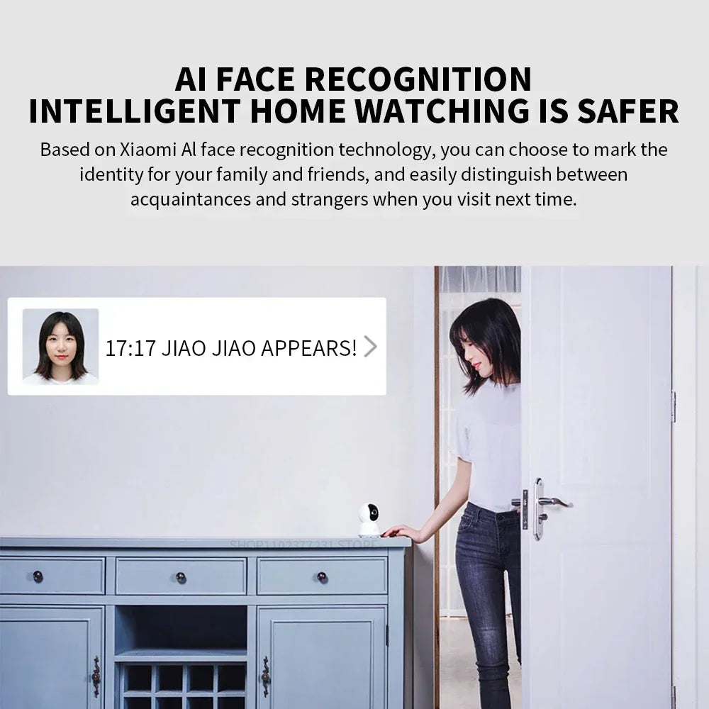 Xiaomi Smart Home 360° Security Camera Mi PTZ 2K Webcam 1296P 3 Megapixel AI Human Detection Night Vision Webcam Work With App