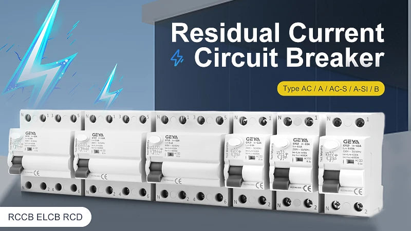 GEYA GYL9 AC Type RCCB Electromagnetic Residual Current Circuit Breaker AC ELCB 2 Pole 25A 40A 63A 100A RCD 30mA 100mA 300mA
