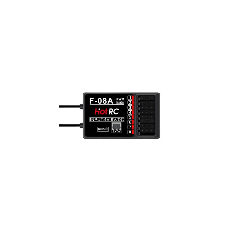 HOTRC CT-8B color screen CT8B remote control 8-channel 2.4G receiver color screen voltage feedback vehicle and ship model