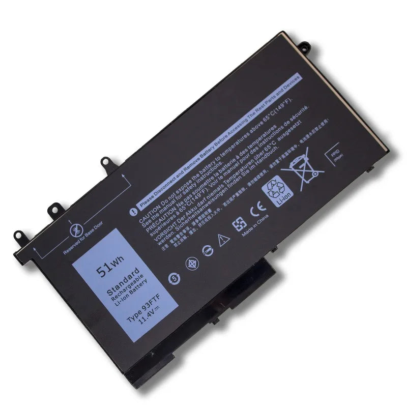 51Wh 93FTF Replacement Laptop Battery for Dell Latitude 5280 5480 5290 5580 5490 5590 E5480 P60F P72G 083XPC 4YFVG Bateria 11.4V