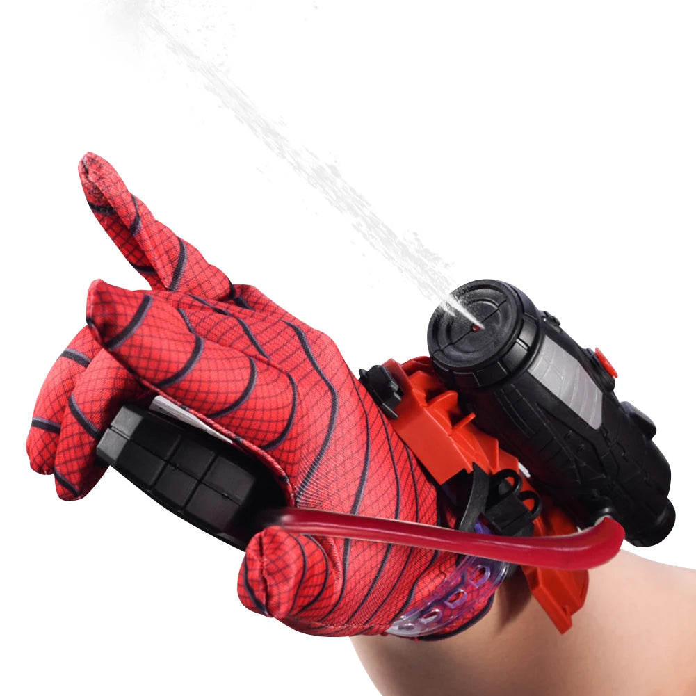 Spider Web Shooters Toy Superhero Squirt Guns with Glove Wrist Water Sprayer Toy Water Fighting Toy for Kids and Adults