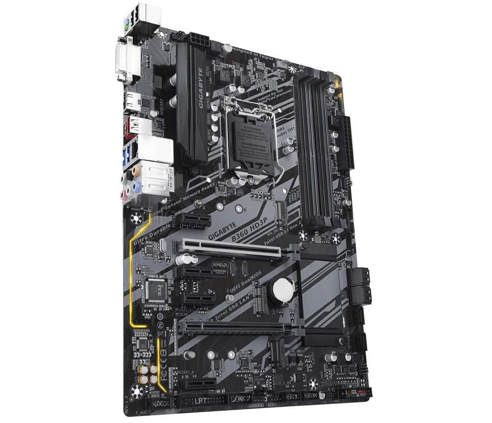 GIGABYTE B360 HD3P Motherboard Intel B360 DDR4 LGA1151 M.2 ATX support Core i9-9900 8700 9400F9300 8100 G4930 cpu