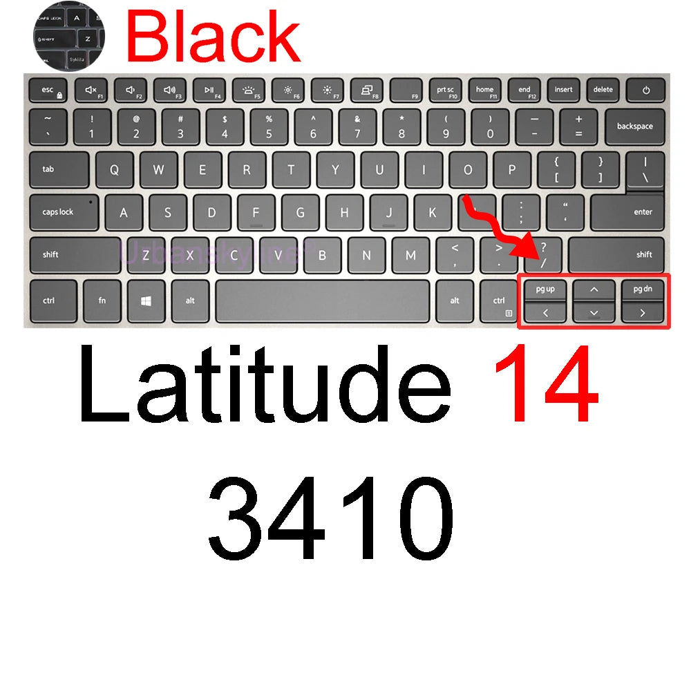 Keyboard Cover for Dell Latitude 14 7440 7450 7400 7404 7410 7414 7420 7424 7430 7480 7490 2 in 1 Silicone Protector Skin Case