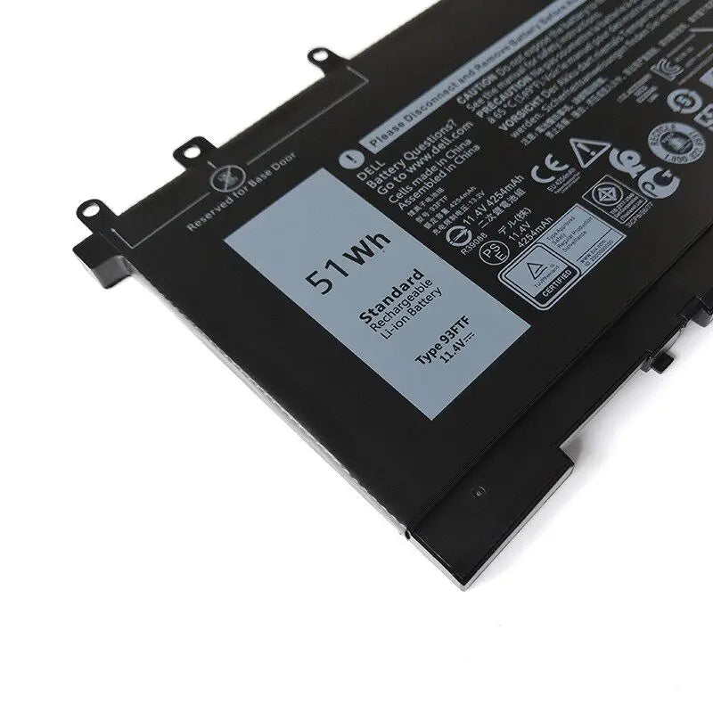 51Wh 93FTF Replacement Laptop Battery for Dell Latitude 5280 5480 5290 5580 5490 5590 E5480 P60F P72G 083XPC 4YFVG Bateria 11.4V
