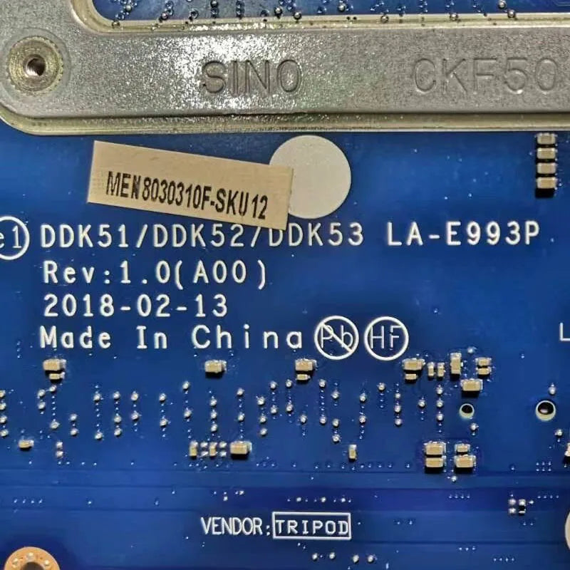 LA-E993P Mainboard For Dell 5587 Laptop Motherboard With I5/I7-8th Gen CPU N17P-G1-A1 GTX1050TI 100% Fully Tested Working Well