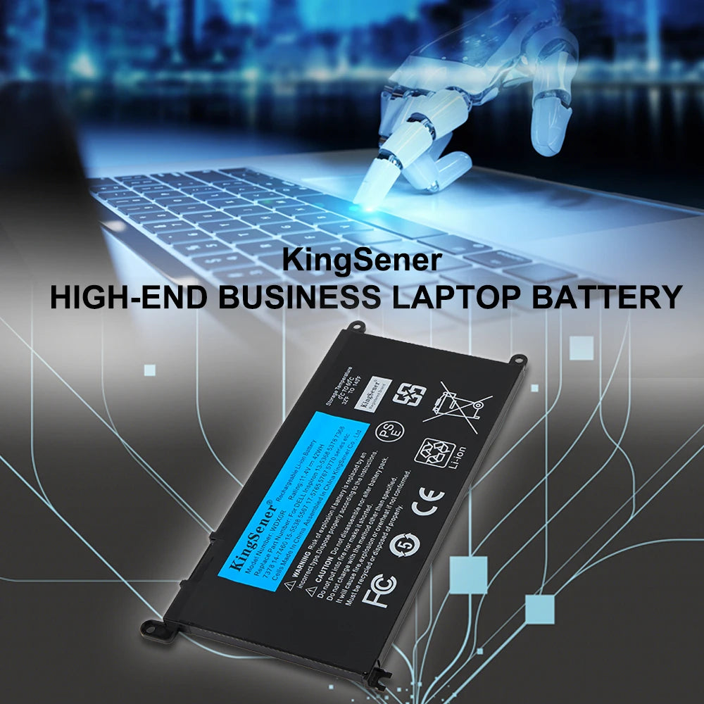 KingSener WDXOR Laptop Battery For DELL Inspiron 14 5368 5567 7560 5767 7472 7460-d1525s 7368 7378 5565 Latitude 3488 3580 WDX0R