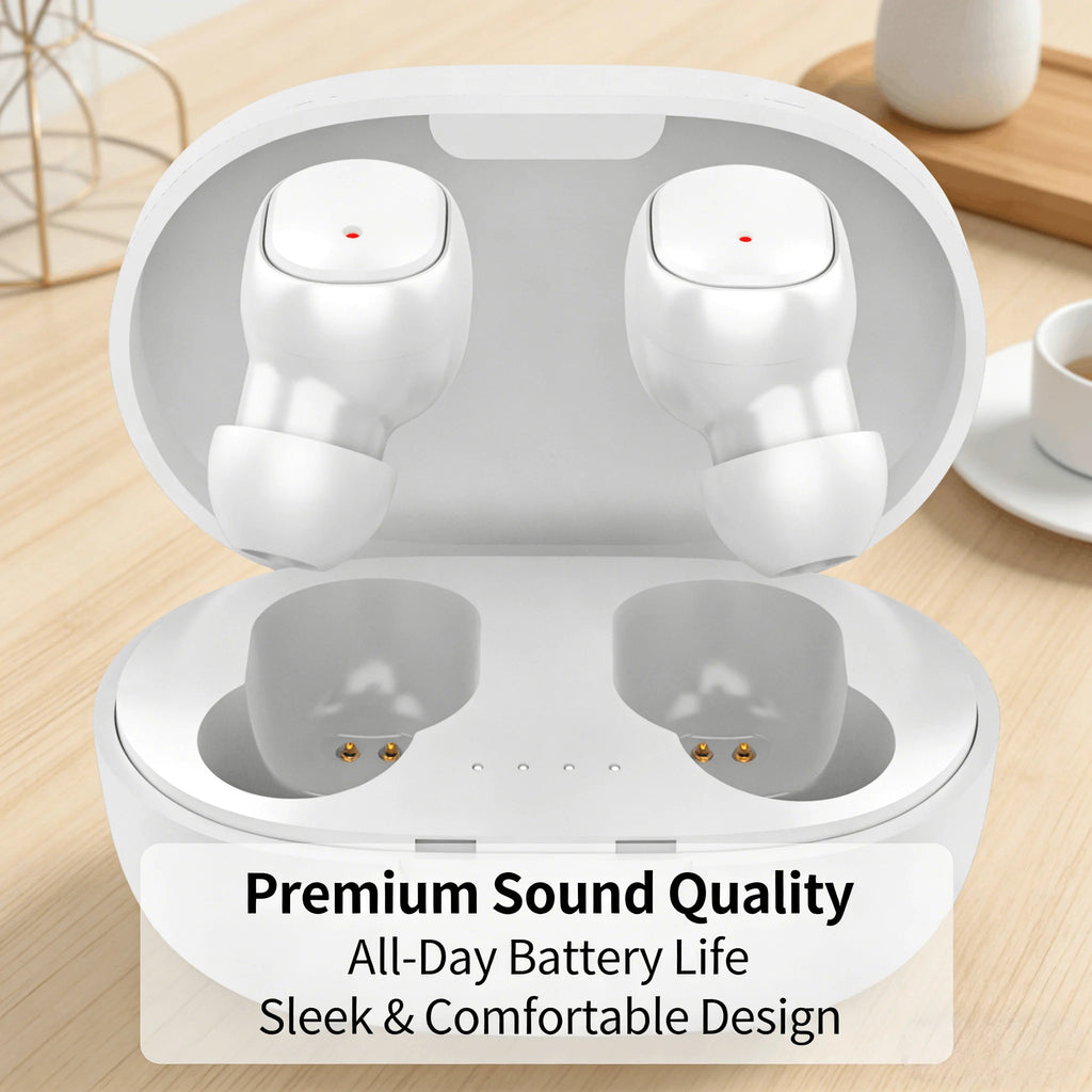 Wireless Bluetooth Earbuds, Mini In-Ear Design, Ultra Comfortable Fit, High-Definition Lossless Sound Quality.