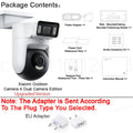 XIAOMI New Outdoor Camera 4 Dual Camera Version，360° 5MP 3K，Audible Visual Alarm，Two-Way Audio，IP66，Chinese Version With Adapter
