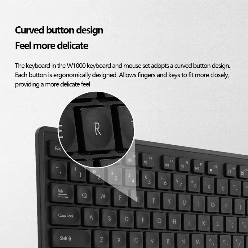 ASUS W1000 Wireless Keyboard Set Lightweight Unisex Office Home Ergonomic Keyboard