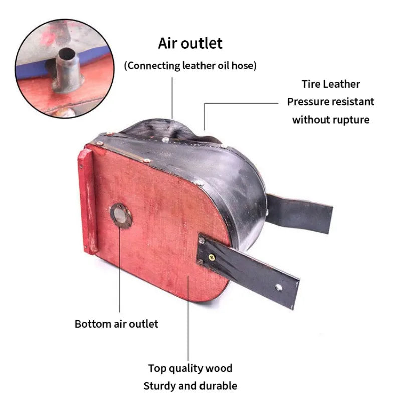 Jewelry Making Tools,Foot-Powered Leather Bellows Blower with Strong Air,Gold and Silver Welding Accessories,Wooden Iron