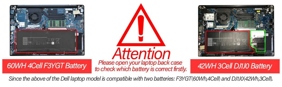 F3YGT Latitude 7480 Battery 7490 Battery 60WH for Dell Latitude 12 7000 7280 7290/13 7000 7380 7390 P29S002/14 7000 7480 7490