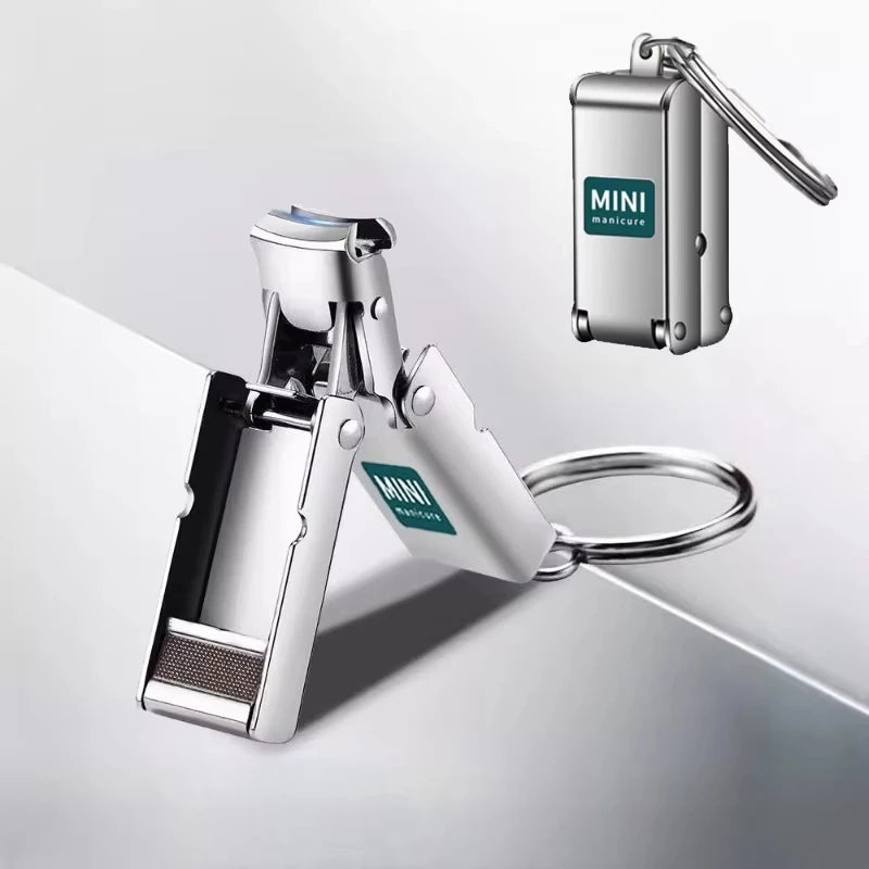 1pcs Nail Clippers Collapsible Portable Travel Fingernail Nail Scissors Cutter Stainless Steel Manicure Tools