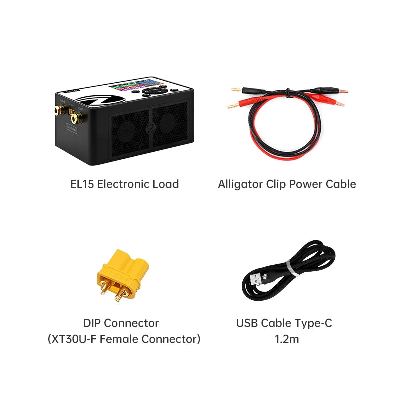 ALIENTEK EL15 150W DC Electronic Load, Mini Programmable Battery Tester with Constant Current and Voltage Check