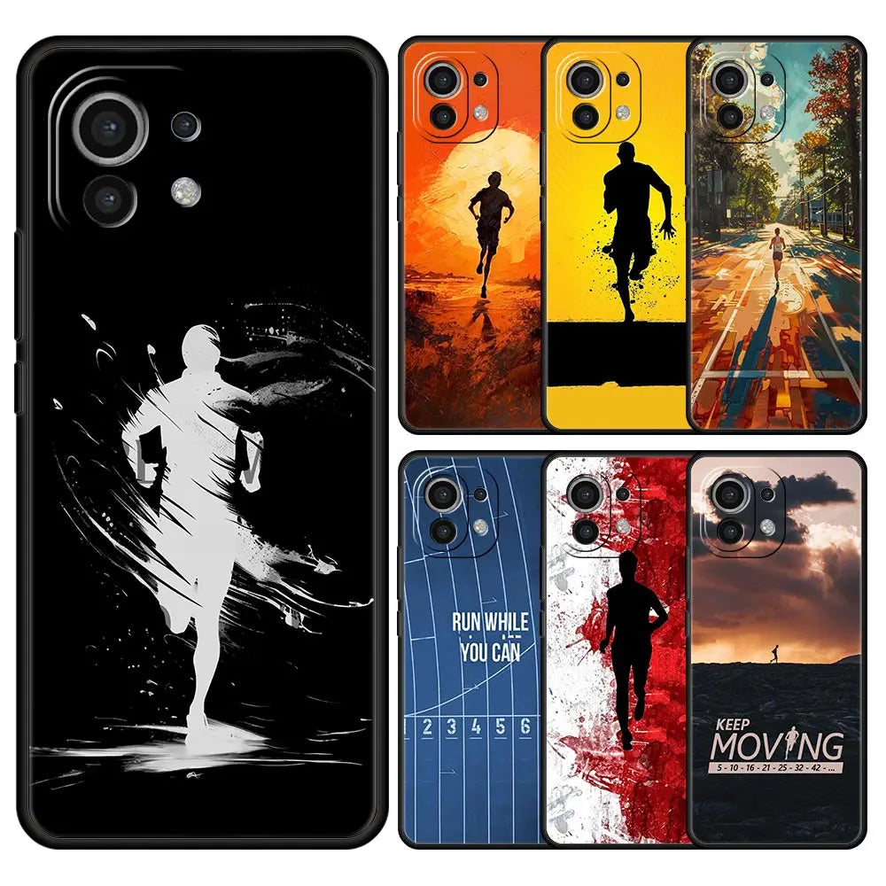 Run marathon Running Phone Case For Xiaomi 17 14 15 13 14T 13T 12T 11T Pro 12 11 Lite Poco X7 X5 X3 NFC F7 F6 Soft Cover