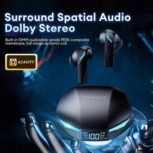 2026 New Lenovo XT53 Bluetooth 5.4 Earphones LED Power Display Gaming Headphones Waterproof Anti-sweat Upgraded Wireless Earbud