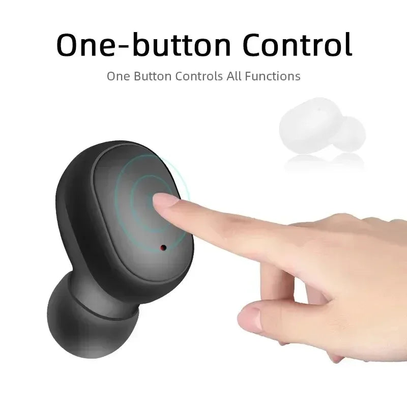 TWS Wireless Headphones Bluetooth Earphones E6S Wireless Bluetooth Headset Waterproof Noise Cancelling LED Earbuds with Mic