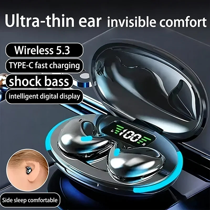New TWS Earphones Wireless Earphones Headphones Noise Reduction Sport Game Sleep Bluetooth Earbuds for all smartphones chic