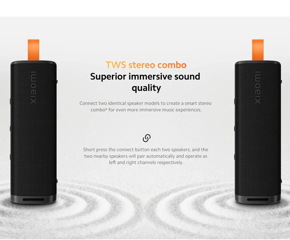 Xiaomi Sound Outdoor Smart speaker Global Version Bluetooth5.4 IP67 dust and water resistance Up 12 hours  long-lasting battery
