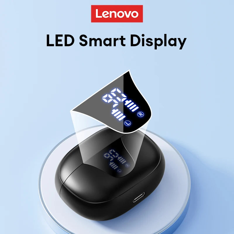 Lenovo XT58 TWS Wireless Earphones Bluetooth 5.4 Gaming Headphones Smart Digital Display Earbuds Ultra-Low Latency 20H Playtime