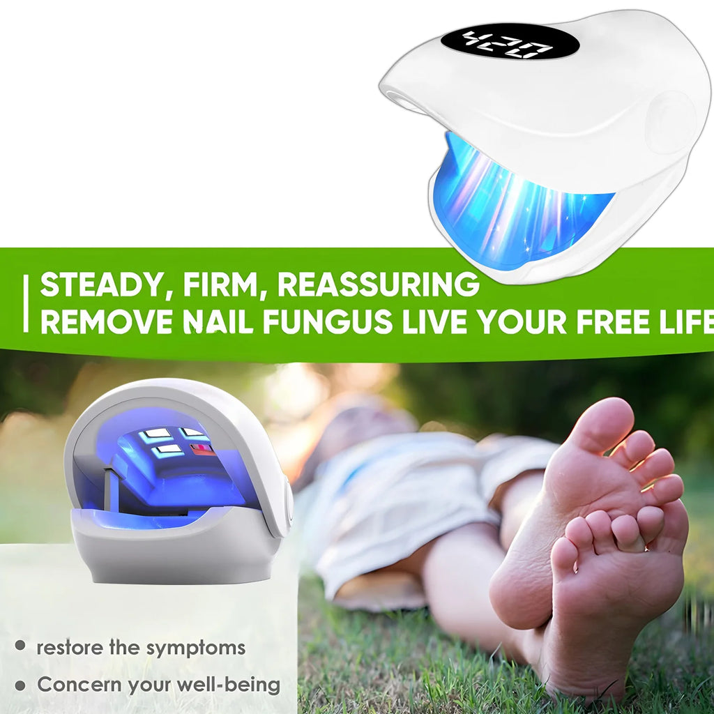 USB Charging Nail Fungus Treatment Device - 940nm Infrared & 500nm Blue Light LED Laser Onychomycosis Nail Care
