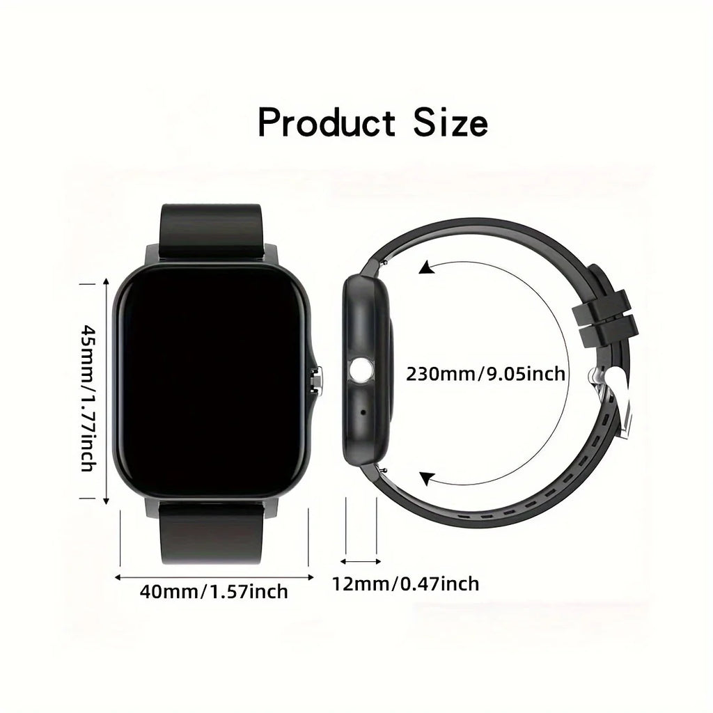 Fashion Smart Watch, Equipped with 1.83-inch HD Display, Wireless Call and Voice Assistant-fitness Tracker, USB Charging.