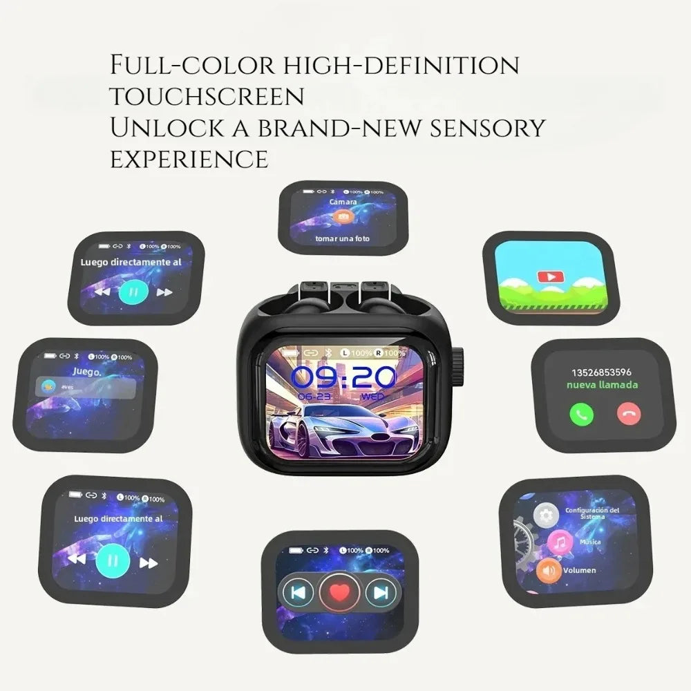 2026 TWS Sports Earbuds Bluetooth V6 Wireless AI Noise Reduction HD On-screen Subtitles Charging Case
