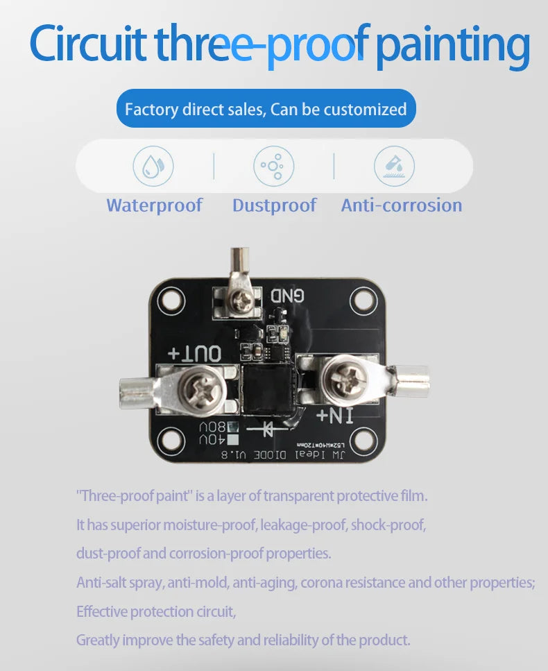 Enerkey Ideal Diode 1.5mR 40V 80V 50A Sufficient Current Photovoltaic Solar Base Station Industrial Control Redundancy Switching