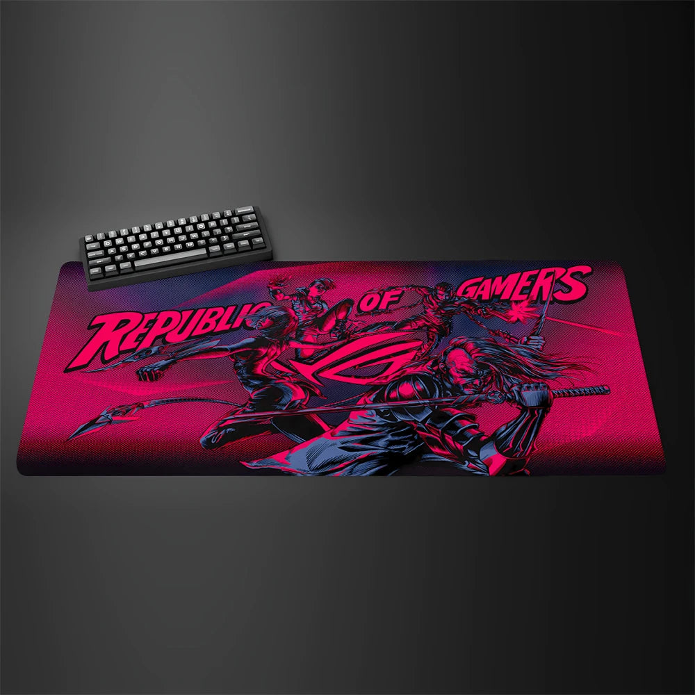 Asus Rog Mause Pad Anime Mouse Mats Gaming Computer Desk Mat Mouse Carpet Pc Accessories Gamer Mouse Pad Speed Rubber Mat