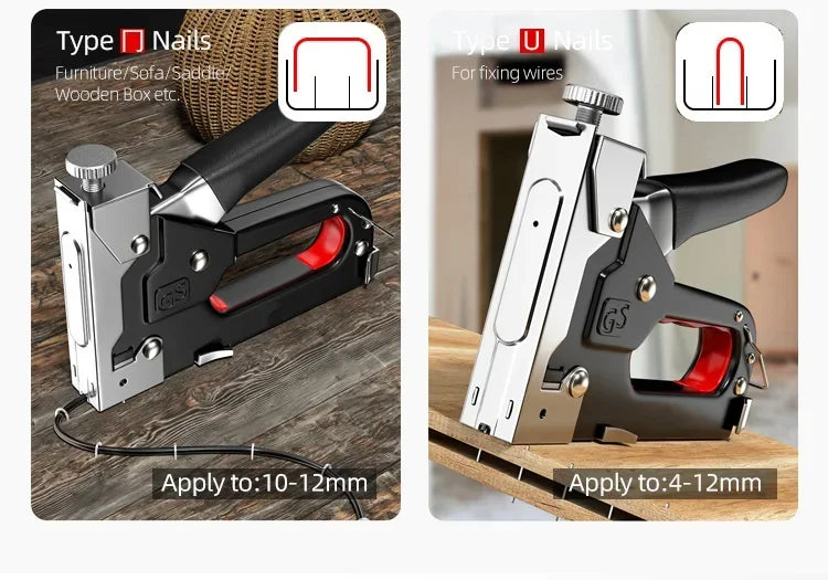 Manual Nailing Gun Light duty Home Use Code Nailing Gun Air Nail Woodworking Special Direct Staple Book Carpentry Tools U/T/N