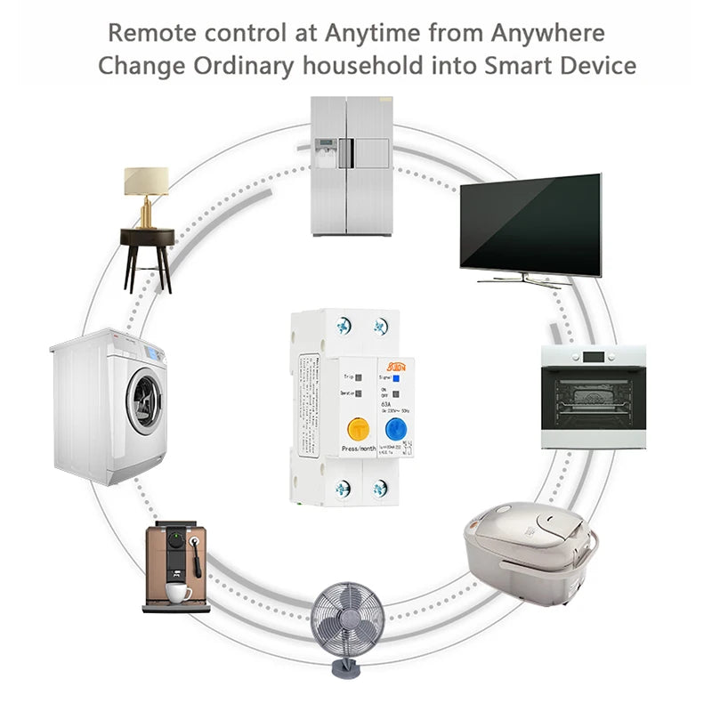 eWelink WiFi circuit breaker Smart switch timer remote control voice control Alexa echo with Leakage Protection for Smart Home
