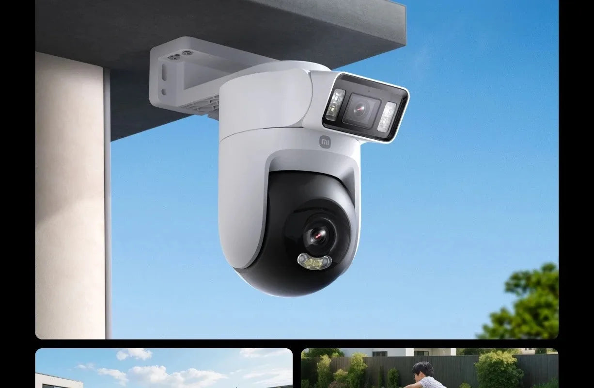 New Xiaomi Outdoor Camera 4 Dual Lens 5MP 3K HD Dual View Monitoring Panoramic Closeup Tracking IP66 Weatherproof AntiTheft CN