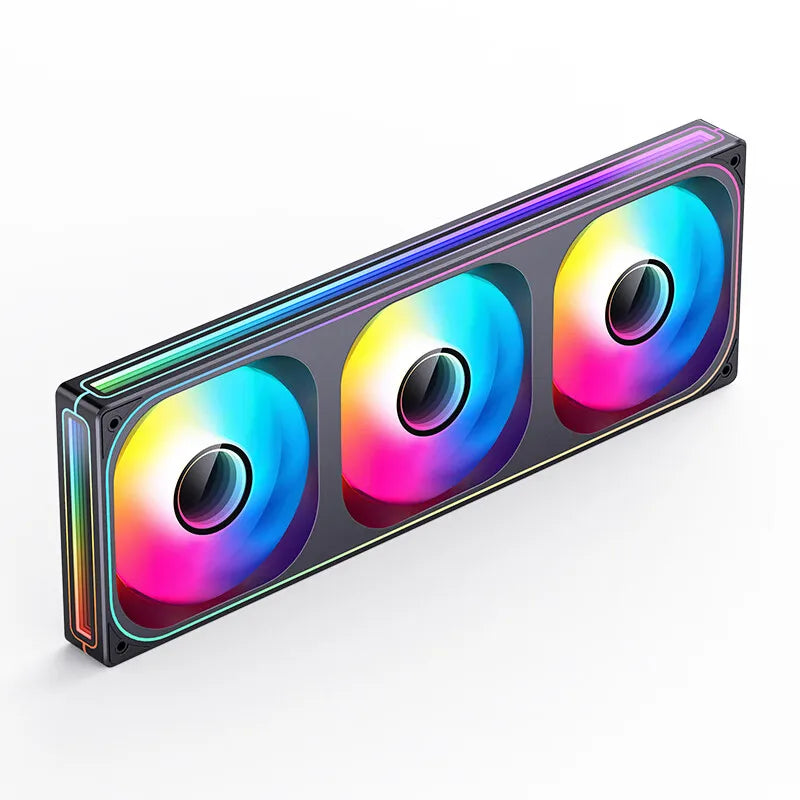Jonsbo ZB-120/240/360 Combined Case Fan 360 Four Sided Thousand Layer Mirror 120mm PWM CPU Cooling Fan ZB-240BR ARGB Reverse Fan