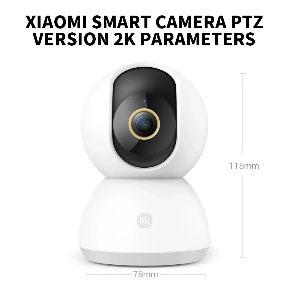 Xiaomi Smart Home 360° Security Camera Mi PTZ 2K Webcam 1296P 3 Megapixel AI Human Detection Night Vision Webcam Work With App