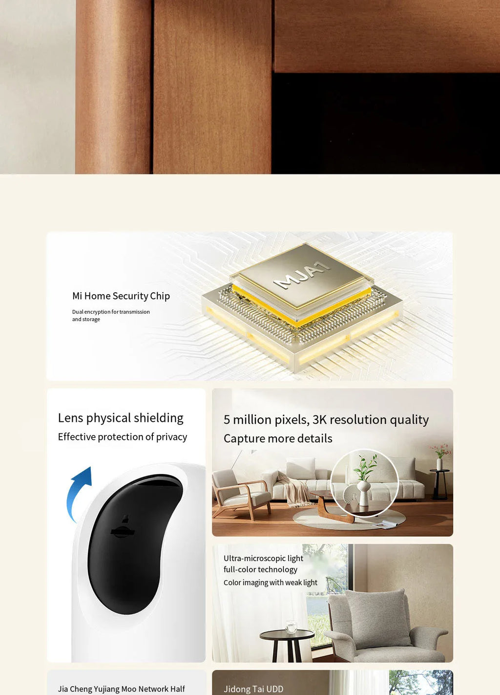 Xiaomi Mijia APP PTZ Pro 2K 3 Megapixels 360° Panoramic bluetooth4.2 Smart IP Camera AI Detection Two-way Intercom Home Security