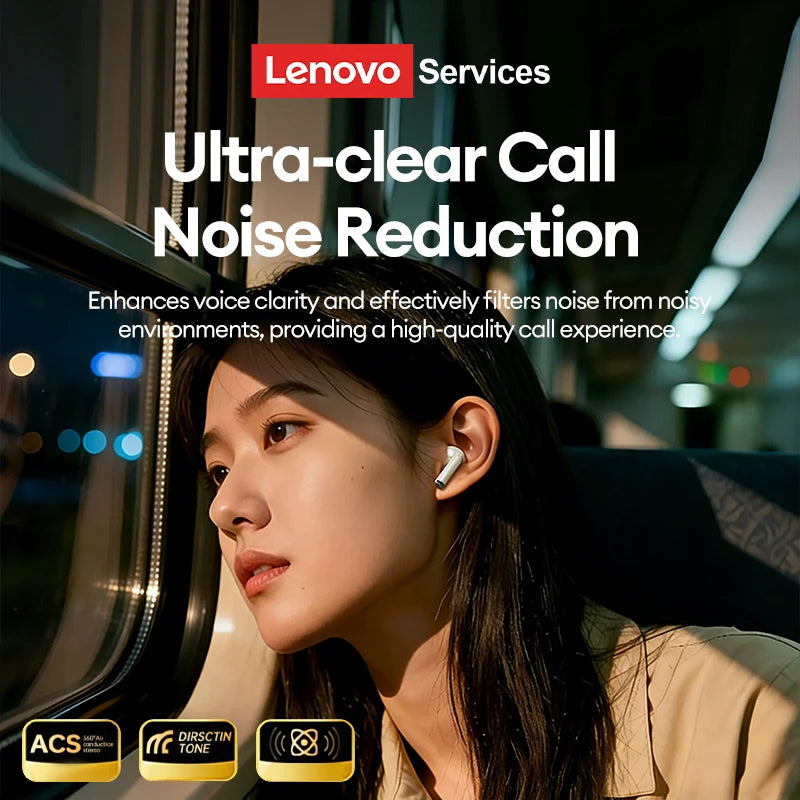 Lenovo LE232 ANC Noise Cancelling True Wireless Earphones Bluetooth 6.0 Gaming Headphone LED Digital Display In Ear Bass Earbuds