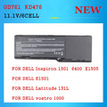 New GD761 Laptop Battery For DELL Inspiron 1501 6400 E1505 PP20L For Latitude 131L vostro 1000 XU937 UD267 RD859