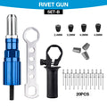 Electric Rivet Gun 2.4mm-4.8mm Portable Rivet Nut Gun Drill Adapter Home Plug-in Riveting Tool Wireless Rivet Nail Bit Tools Kit