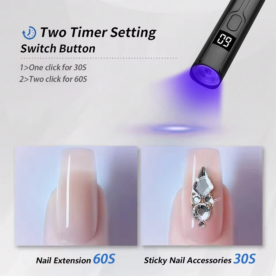 Professional Nail UV LED Lamp Desk With Display Rechargeable Portable Mini Nail Dryer Stand UV Lamp for Nails Art Removable