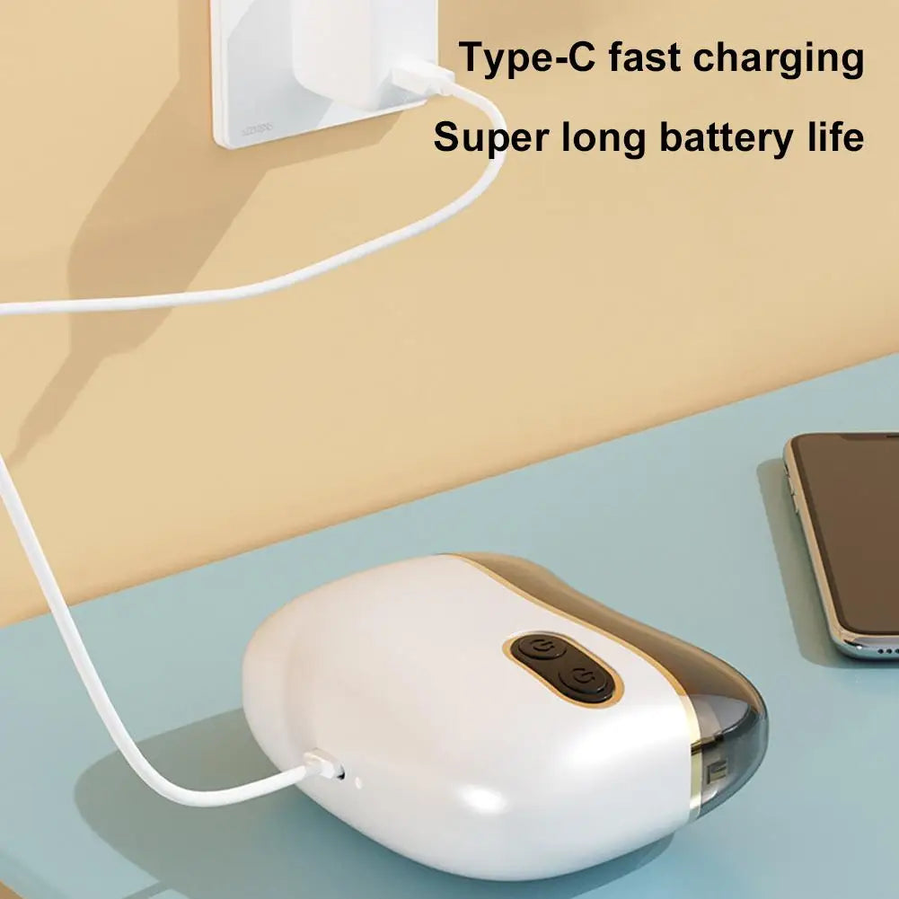 2In1 Electric Nail Tool,USB Charging Nail Clipper Polisher,Adult Kids Fingernail Toe Scissors,Rechargeable Nail Cutter